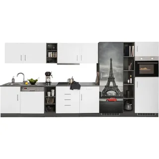 kochstation Küchenzeile KS-Paris 400 cm weiß