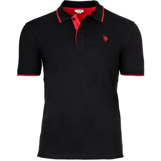 U.S. Polo Assn. Poloshirt Herren Bequem sitzend SCHWARZ|SCHWARZ S