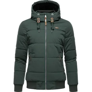Ragwear Steppjacke Nuggys Solid stylische und taillierte Winterjacke grün XXXL (46)