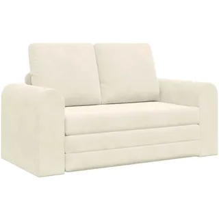 vidaXL Schlafcouch Samt 2-Sitzer Weiß