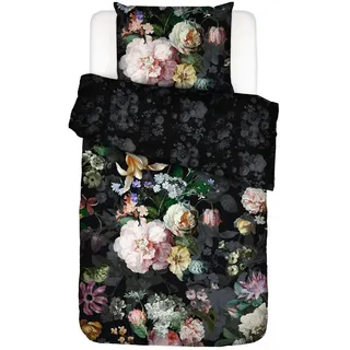 Essenza Wendebettwäsche Fleur, Schwarz, Textil, Blume, 155x220 cm, Oeko-Tex® Standard 100, Schlaftextilien, Bettwäsche, Bettwäsche, Übergrößen-Bettwäsche