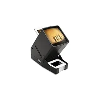 DigitConvert 35 mm Dia-Viewer, 3-fache Vergrößerung, USB-betrieben/Batteriebetrieb, für 35-mm-Folien und Positive Filmnegative (4 AA-Batterien im Lieferumfang enthalten)