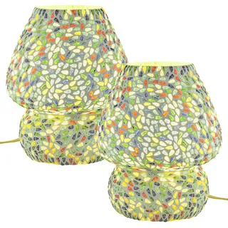 Marrakesch Orient & Mediterran Interior Marrakesch Nachttischlampe Mosaik 2 St.