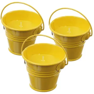 MARELIDA Duftkerzen Citronella Garten Balkon Outdoorkerzen im Metalleimer 3St.