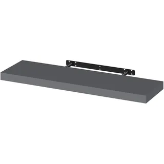 WOLTU Wandregal,Schweberegal Dunkelgrau,80x22.9x3.8cm,MDF 1er | Wandboard Wandregal CD DVD Regal für Büro, Wohnzimmer, Schlafzimmer, Küche