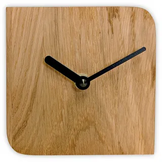 Natuhr Wanduhr Tischuhr - Ührle - Kleine Holzuhr aus massivem Eichenholz im modernen skandinavischen Stil - Eiche geölt – präzises Funk-Uhrwerk
