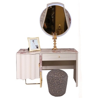 JVmoebel Schminktisch Schlafzimmer Komplett Schminktisch mit Spiegel Luxus Design Modern (2-St., Schminktisch, Spiegel), Made in Europa beige