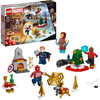 LEGO 76267 Marvel Avengers Adventskalender 2023, Weihnachtskalender mit 24 Geschenken inkl. Captain America, Spider-Man, Iron Man und weiteren Supe...
