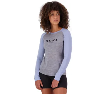 Mons Royale Icon Merino Raglan Long Sleeve Sweatshirt Grau S