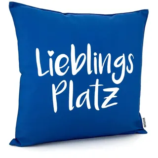 heimtexland Dekokissen Outdoorkissen Garten Deko Outdoor Kissen Maritim, schmutz- und wasserabweisend blau
