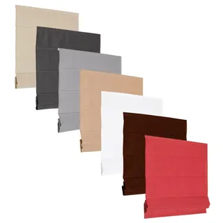 Basic RAFFROLLO FALTROLLO RAFFGARDINE ANTRAZIT GRAU Weiss Schoko ROT BEIGE Mocca - 12 Größen - 7 Farben (anthrazit, 80x175 cm)