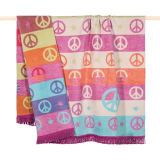 PAD Peace Kuscheldecke 150 x 200 cm Lila/Violett
