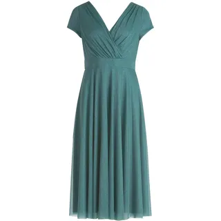 Vera Mont Cocktailkleid Glitzer-Look Grün/Grau 48