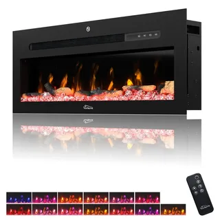 Tronitechnik Wandkamin Panorama schwarz