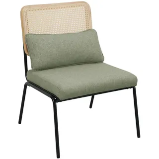 Svita Loungesessel Svea Polyester 61 x 88 x 52 cm Grün mit Kissen