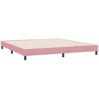 vidaXL Bettgestell ohne Matratze Rosa 180x220 cm Samt