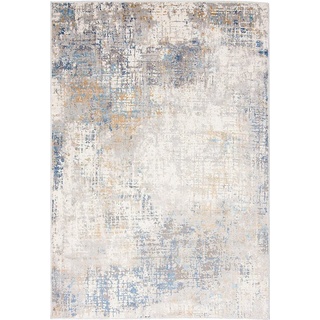 Teppich DY-PORTLAND-ABSTRACT, Mazovia, 140x200, Abstraktes, Vintage, Kurzflor, Gemustert blau|grau 140x200