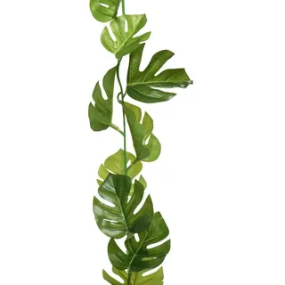 Decoris Künstliche Monstera Girlande 15x180cm Pflanzen Blättergirlande Hängedeko Tischdeko