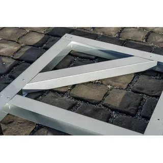 Globel Fundamentbodenrahmen 10 x 8 Aluminium verzinkt Silber