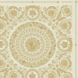 Bricoflor Schlafzimmer Tapete in Weiß und Gold Edle Barock Tapete mit Rosen Ornament Elegante Vliestapete mit Vinyl im Royalen Look