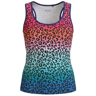 Freisein Project Funktionsshirt DeerCall Leichtes, schnelltrocknendes Sport-Top mit farbigem Leo-Print L