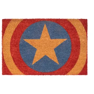 Grupo Erik Kokosmatte Fußmatte Marvel Captain America - Schmutzfangmatte 40x60 cm - Fussmatte Lustig - Türmatte Innen