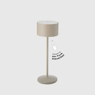 Sigor Veluna Remote Akku-LED-Tischleuchte - Dünenbeige