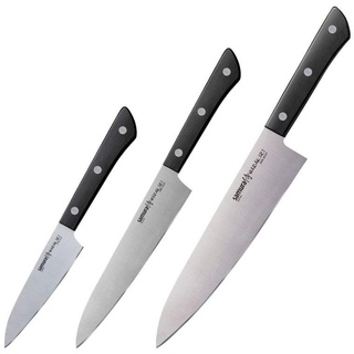 SAMURA Harakiri 3 Messer Set. schwarzer Griff