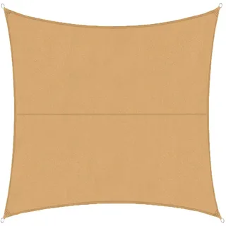 casa pura Wasserabweisendes Sonnensegel quadratisch 300 x 300 cm Sand