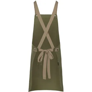 KARLOWSKY Karlowsky, Kochschürze, Latzschürze Urban-Look mit Kreuzbändern und Tasche, (One Size)