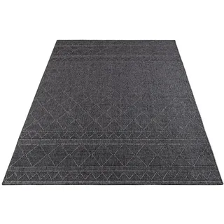 KADIMA DESIGN Rauten Kurzflorteppich 300 x 400 cm Anthrazit