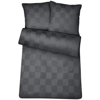 Carpe Sonno Kariert Baumwolle Grau 135 x 200 cm + 80 x 80 cm