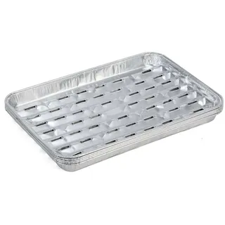 Tepro Aluminium Grillschalen BBQ Grillschale 34x23 cm eckig 5er-Set Fettschal...