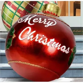 Riesige Weihnachtskugel 60 Cm, Aufblasbare Weihnachtskugel Für Draußen, Weihnachtsdekoration Für Das Haus, Weihnachtsornamente, Mehrere Farben