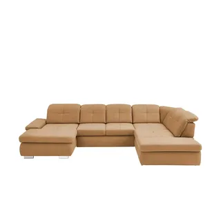 Kollektion Kraft Wohnlandschaft aus Mikrofaser Affair ¦ braun ¦ Maße (cm): B: 371 H: 100 T: 260.0