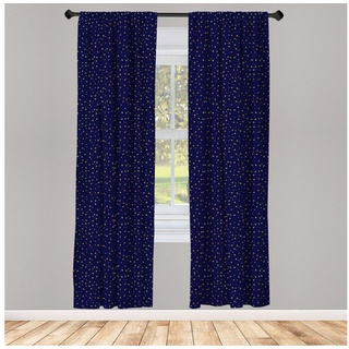 Gardine »Vorhang für Wohnzimmer Schlafzimmer Dekor«, Abakuhaus, Microfaser, Dunkelblau Wiederholung Sternennacht blau 150 cm x 245 cm