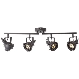 Brilliant LED Deckenstrahler Jesper flat Grill schwarz Industrial GU10 5W 3000K ...