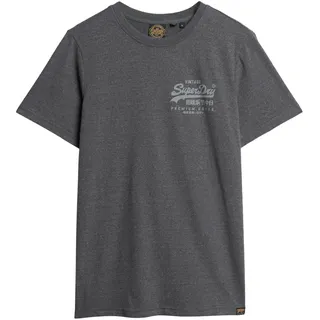 Superdry Classic Vintage Logo Heritage Kurzarm-T-Shirt Granite Grey Marl S