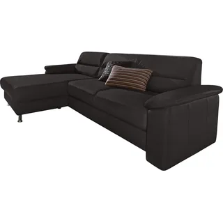 sit&more Eckcouch Kunstleder 2-Sitzer Schwarz
