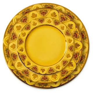Quality Elegance Teller-Set Nordic Luxus Bone China Geschirr Set mit Goldrand (4-tlg)