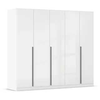 Rauch Möbel ALBA, Kleiderschrank, Farbe Hochglanz Weiß, Breite 226 cm | Schrank, 5-türig, Zubehör Premium, für Schlafzimmer, Kinderzimmer, Babyzimmer, Homeoffice, Garderobe, Flur