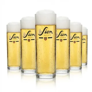 6x Sion Bier Glas 0,3l Kölsch Stange Gläser Tulpe Becher Willi Köln Rastal Beer - Transparent