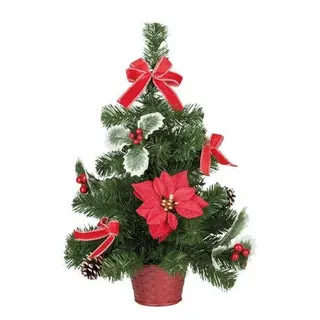 Weihnachtsbaum Weihnachten Baum mit roter Deko 50 cm Dekoweihnachtsbaum Deko neu