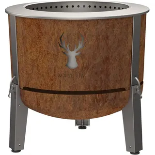 Masuria Feuerschale Wild Alpha 600 Corten Hirsch