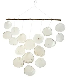 Kaemingk Bastelnaturmaterial Maritimes Deko-Windspiel Muscheln Treibholz Südsee-Feeling