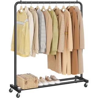 Songmics Garderobenständer 38 x 110 x 141,5 cm Tintenschwarz