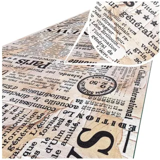 ANRO Newspaper Küchenläufer 52 x 300 cm Beige