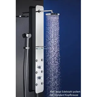 HSK Softcube Duschpaneel Kopfbrause superflach, rund 25 cm, Badarmaturen, verspiegelt/edelstahl poliert