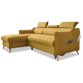 miuform Eckcouch Polyester 2-Sitzer Gelb