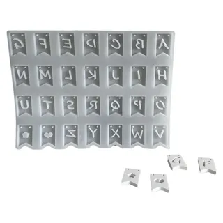 Elzusha – Flexible Silikonformen für Buchstaben und Flaggen - Bunt